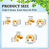 150Pcs 3 Sizes Brass Crimp Beads Covers KK-UN0003-82-3