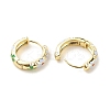 Flower Enamel Hoop Earrings EJEW-G290-03G-D-2