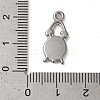 Non-Tarnish 304 Stainless Steel Pendant Rhinestone Settings STAS-N103-42P-3
