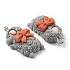 Opaque Resin Cartoon Pendants CRES-B015-03-3