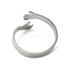 Non-Tarnish 304 Stainless Steel Cuff Rings RJEW-G299-04P-3