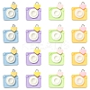 20Pcs 4 Colors Opaque Resin Pendants RESI-YW0005-42-1