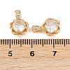 Brass Micro Pave Cubic Zirconia Charms KK-F906-01G-3