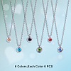 Trendy Original Color 304 Stainless Steel Grade A Rhinestone Charm Pendants RB-PH0008-04-4