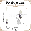 Nuggets Natural Quartz Crystal & Amethyst Pouch Pendant Decorations HJEW-WH20002-03F-2