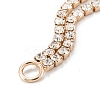 Brass Micro Pave Clear Cubic Zirconia Tassel Pendants KK-D063-01G-3