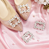 4Pcs 2 Style Plastic Imitation Pearl Shoe Decoration AJEW-PH0011-47-5