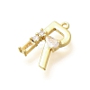 Brass Micro Pave Cubic Zirconia Pendants KK-M310-01G-18-2