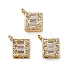 Brass Micro Pave Cubic Zirconia Pendants KK-A257-12A-G-1