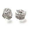 Brass Micro Pave Cubic Zirconia Beads KK-M318-21P-1