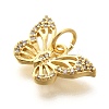Rack Plating Brass Micro Pave Cubic Zirconia Pendant KK-H508-27G-2