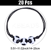 20Pcs Plastic Football Braided Bead Bracelet BJEW-SP0001-20-2