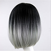 Fashion Black Gradient Gray Wigs OHAR-L010-051-4