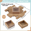 Kraft Paper Cardboard Gift Drawer Boxes CON-WH0085-129B-2