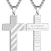 American Flag Bible Cross 304 Stainless Steel Pendant Necklaces for Men FS-WGFCD71-17-1