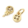 Brass Micro Pave Cubic Zirconia Pendants KK-Z147-01G-04-2