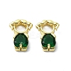 Rack Plating Brass Micro Pave Clear Cubic Zirconia Pendants KK-R157-11B-G-1
