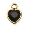 304 Stainless Steel with Rhinestone Pendants STAS-Q346-01G-05-1