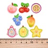 Opaque Resin Imitation Fruit Button Cabochons RE-CBA0A66-01-3