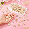 120Pcs 6 Styles Wooden Buttons BUTT-TA0001-33-8