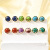 Brass Half Round Stud Earrings EJEW-Z124-01G-1