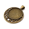 Tibetan Style Alloy Pendant Cabochon Settings LS-PALLOY-J494-30AB-2