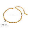 Stylish 304 Stainless Steel Fine Blade Twisted Chain Women's Titanium Steel Bracelet XR9988-5-1