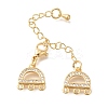 6-Holes 3-Strands Brass Lobster Claw Clasps KK-K388-71G-1