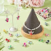 36Pcs 9 Colors Imitation Jade Glass Pendants PALLOY-TAC0198-7