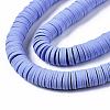Flat Round Handmade Polymer Clay Beads CLAY-R067-12mm-32-3