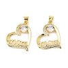 Mother's Day Brass Micro Pave Cubic Zirconia Pendants KK-M324-02K-G-1