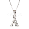 Alloy Rhinestone Letter Pendant Necklaces NJEW-JN04886-4
