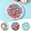 500Pcs UV Plating Acrylic Beads OACR-SP0001-85C-3