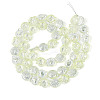 Electroplate Transparent Glass Beads Strands EGLA-S190-05C-2