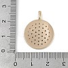 Brass Micro Pave Clear Cubic Zirconia Pendants KK-Z075-12G-3