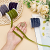 40 Yards 4 Colors Single Face Velvet Ribbon with 4Pcs Plastic Empty Spools SRIB-HY0001-09B-3