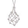304 Stainless Steel Macrame Pouch Empty Stone Holder Necklace Making NJEW-JN05238-03-2