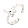 Rack Plating Brass Open Cuff Rings for Women RJEW-F162-01P-L-1