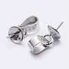 925 Sterling Silver Cup Pearl Bail Pin Pendants STER-F036-07S-6mm-2