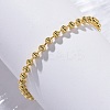 Long-Lasting Plated Brass Round Bead Slider Beacelets for Women Men BJEW-E089-01G-01-2
