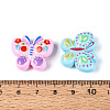 Baking Paint Printed Opaque Acrylic Beads MACR-N018-10-3