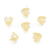 6-Petal Imitation Jelly Acrylic Bead Caps JACR-T002-02J-1