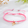 Brass & Imitation Pearl Charm Bracelets PJ9657-11-1