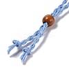 2 Colors 2PCS Adjustable Braided Waxed Cord Macrame Pouch Necklace Making MAK-PH0004-29-3