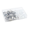 25Pcs 5 Styles 304 Stainless Steel Leverback Earring Settings STAS-FS0002-10-6