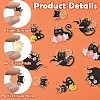 10Pcs 5 Styles Halloween Theme Rack Plating Alloy Enamel Pendants ENAM-YW0006-21-5