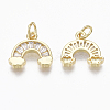 Brass Micro Pave Cubic Zirconia Charms X-ZIRC-R109-013G-NF-1