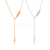 2Pcs 2 Colors Alloy Cable Chain Wine Cup Pendant Y Necklaces for Women AJEW-FS0001-23-1