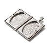 316 Stainless Steel Locket Pendants STAS-C123-03B-P-2