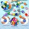 Round Opaque Acrylic Beads Kit OACR-CJC0002-05B-3